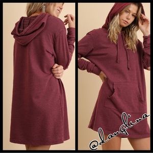 cozy long sleeve hooded dress